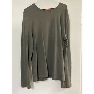 Hugo Boss Men’s Cotton Grey Long Sleeve Pullover Shirt Top Size Medium M
